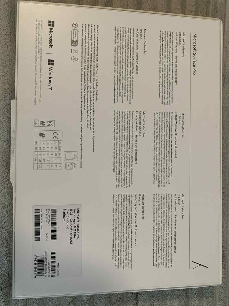 Laptop/Tablet 2w1 MICROSOFT Surface Pro, Copilot AI+ PC, 11 13 OLED