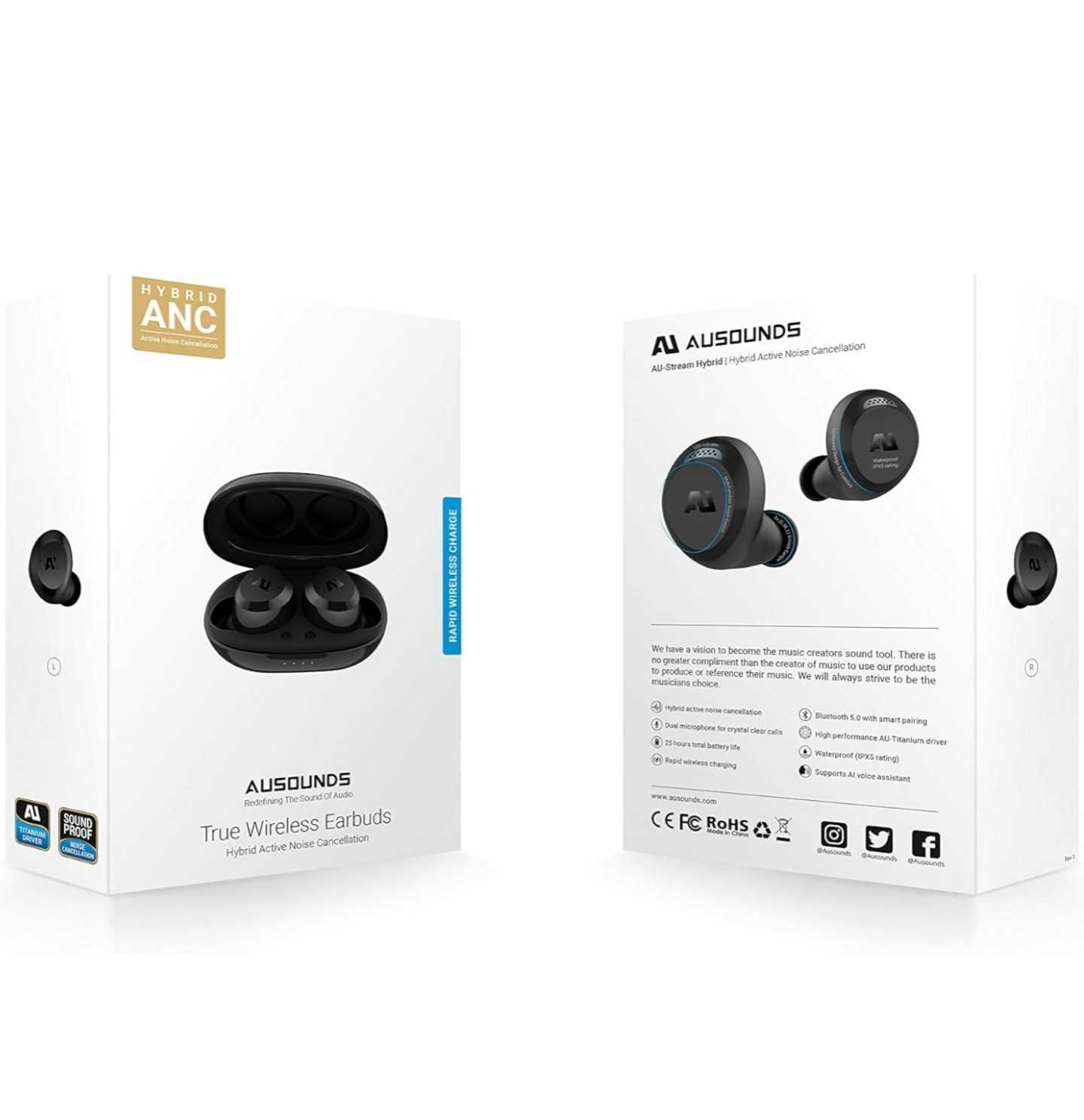 Навушники ausounds AU-Stream Hybrid Bluetooth True Wireless, шумодав