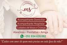 Cuidadora de idoso e criança