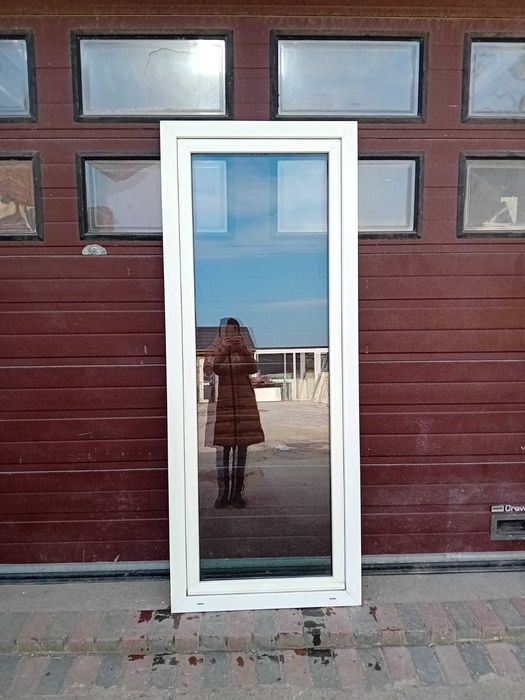 Okno drzwi balkonowe 85x212 białe plastikowe pcv DOWÓZ CAŁY KRAJ