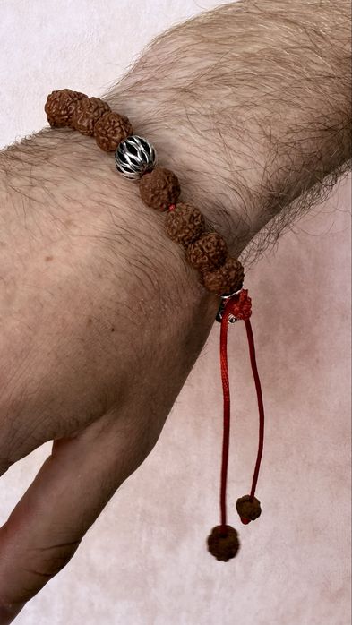 Bransoletka Mala z Rudrakshy 5 Mukhi rozmiar 17,5-24cm