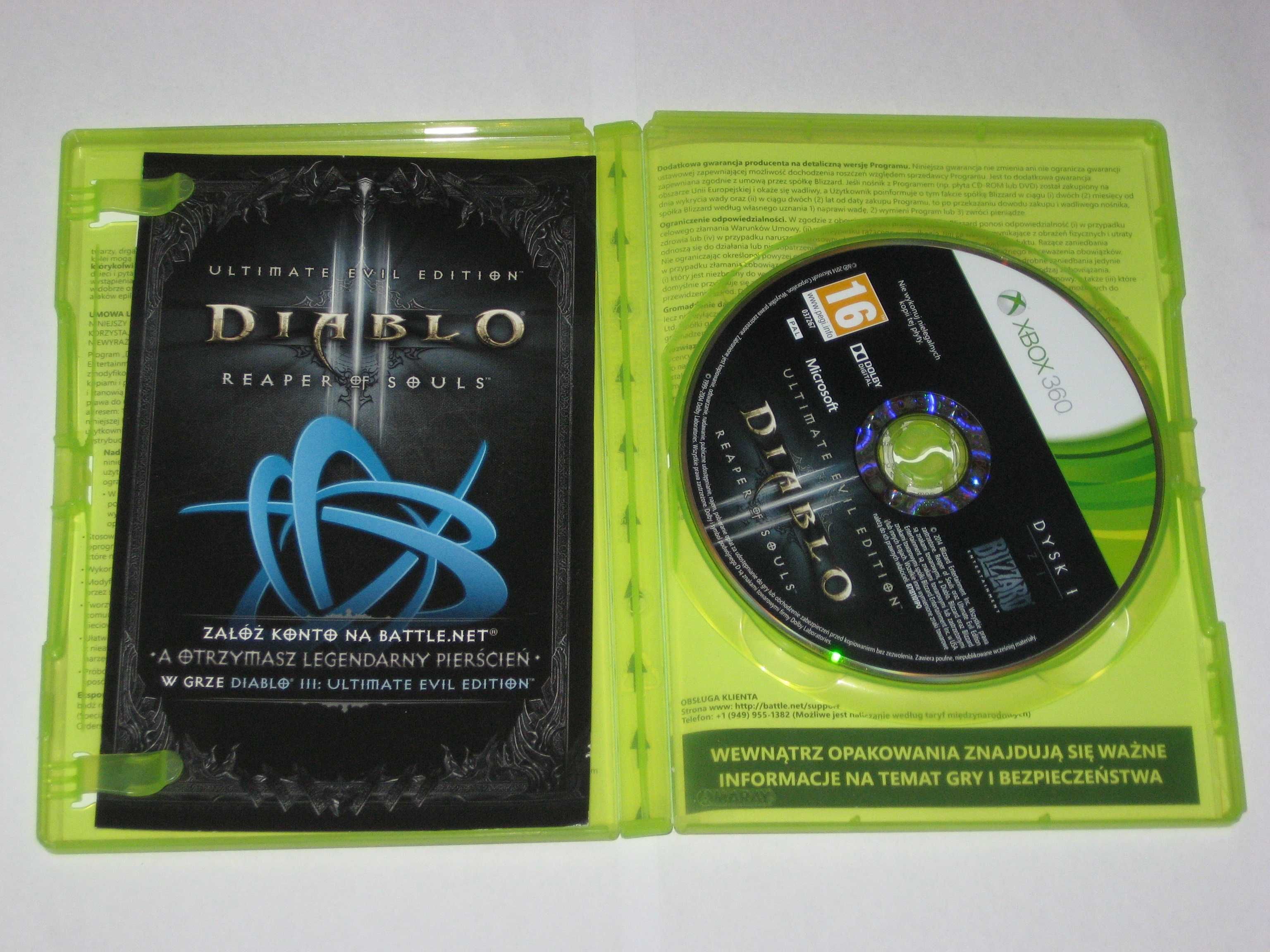 Diablo 3 Diablo III Reaper of Souls XBOX 360 bdb po polsku! xbox360 PL