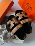 р37-39 Шльопанці Hermes Chypre Brown Stars