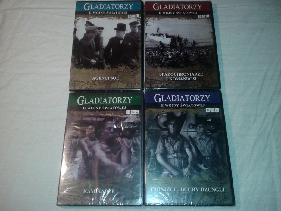 DVD Gladiatorzy II Wojny Światowej CZ.2,7,9,11 [Nowe Zafoliowane]