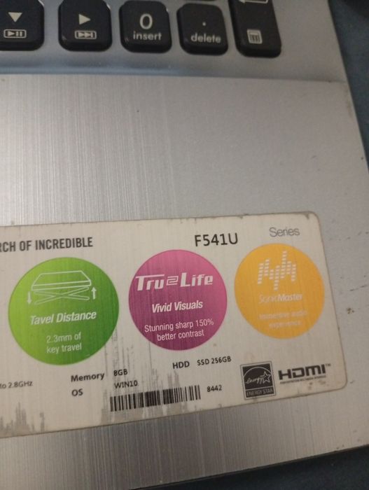Portátil ASUS f541u
