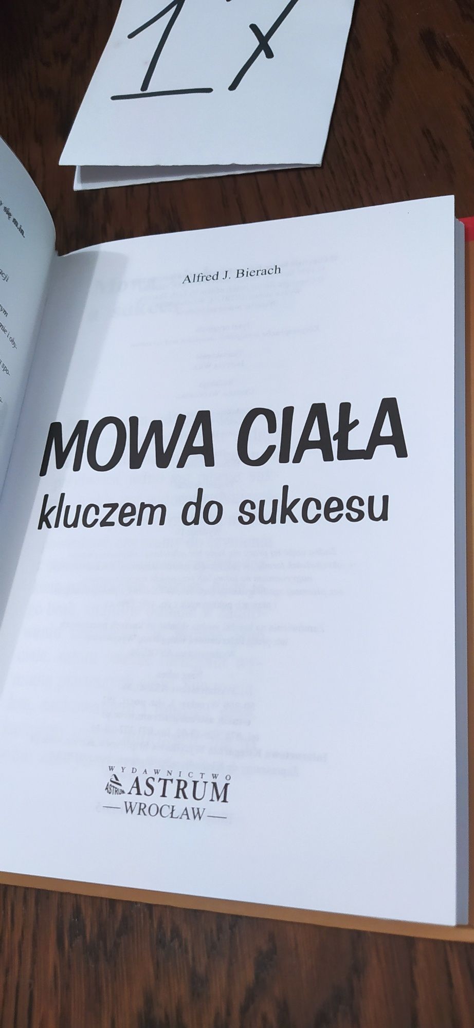 Mowa Ciała kluczem do sukcesu Alfred J. Bierach
