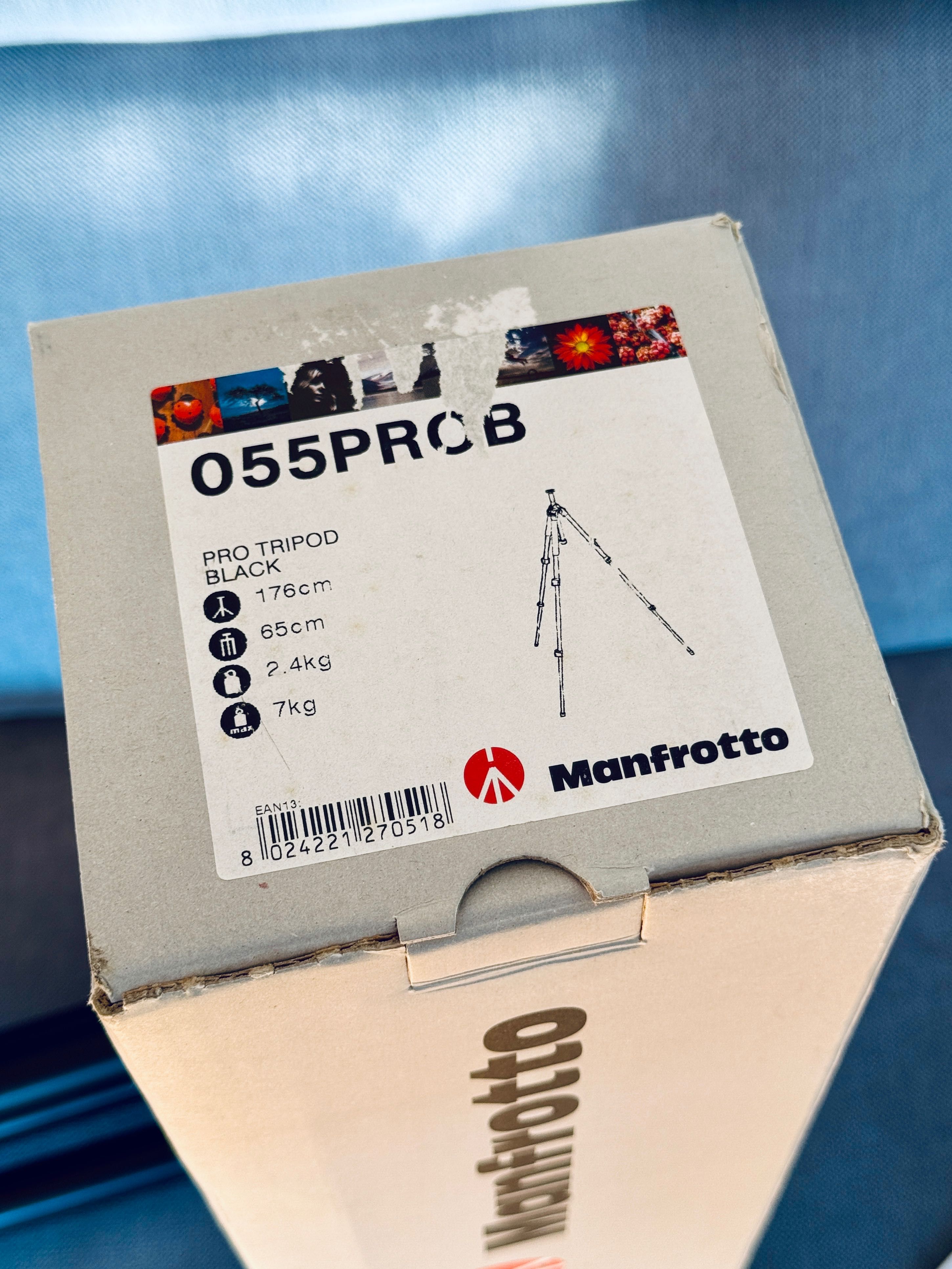 Statyw Manfrotto 055PROB z głowicą Manfrotto 804RC2