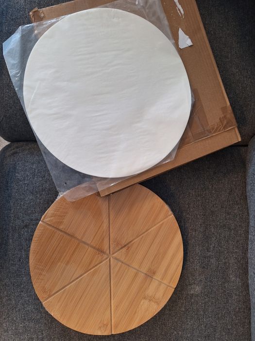 Nowa Relaxdays Deska do pizzy, okrągła Ø 33 cm