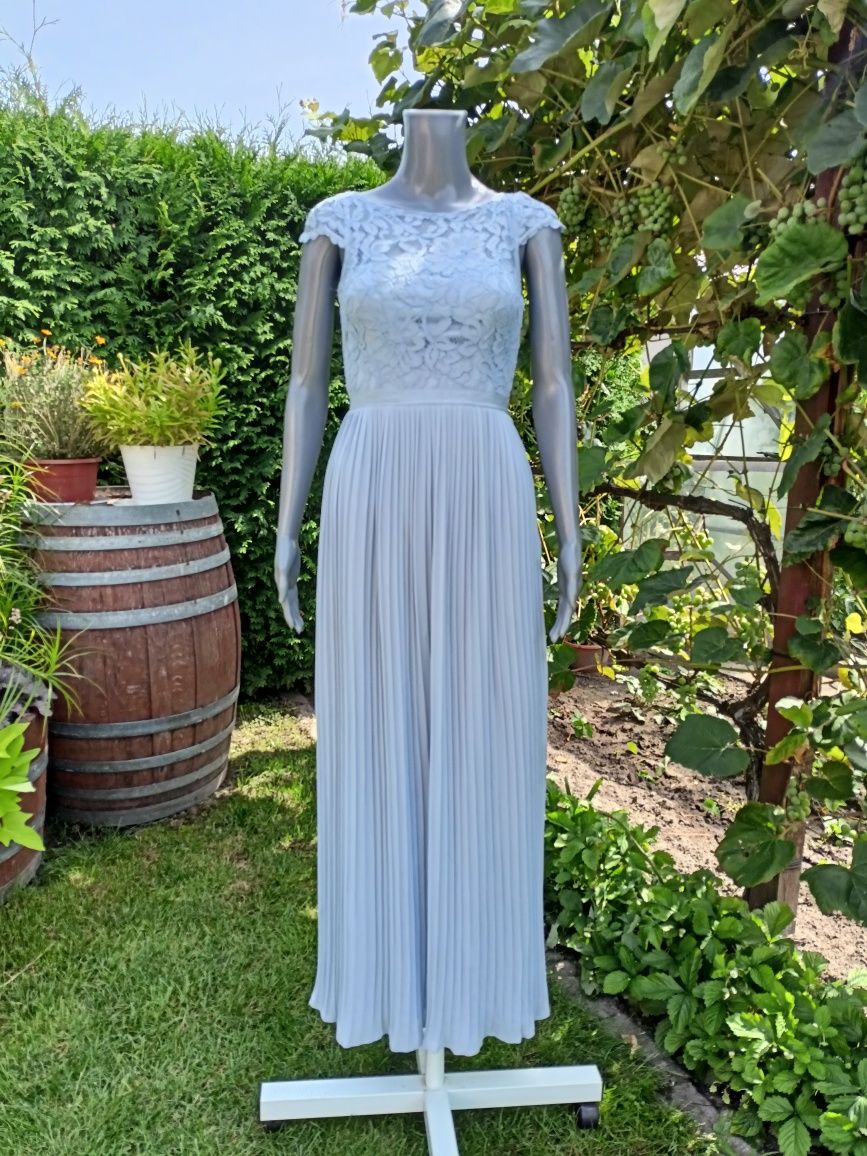 Sukienka maxi niebieska H&M HM 34 XS
