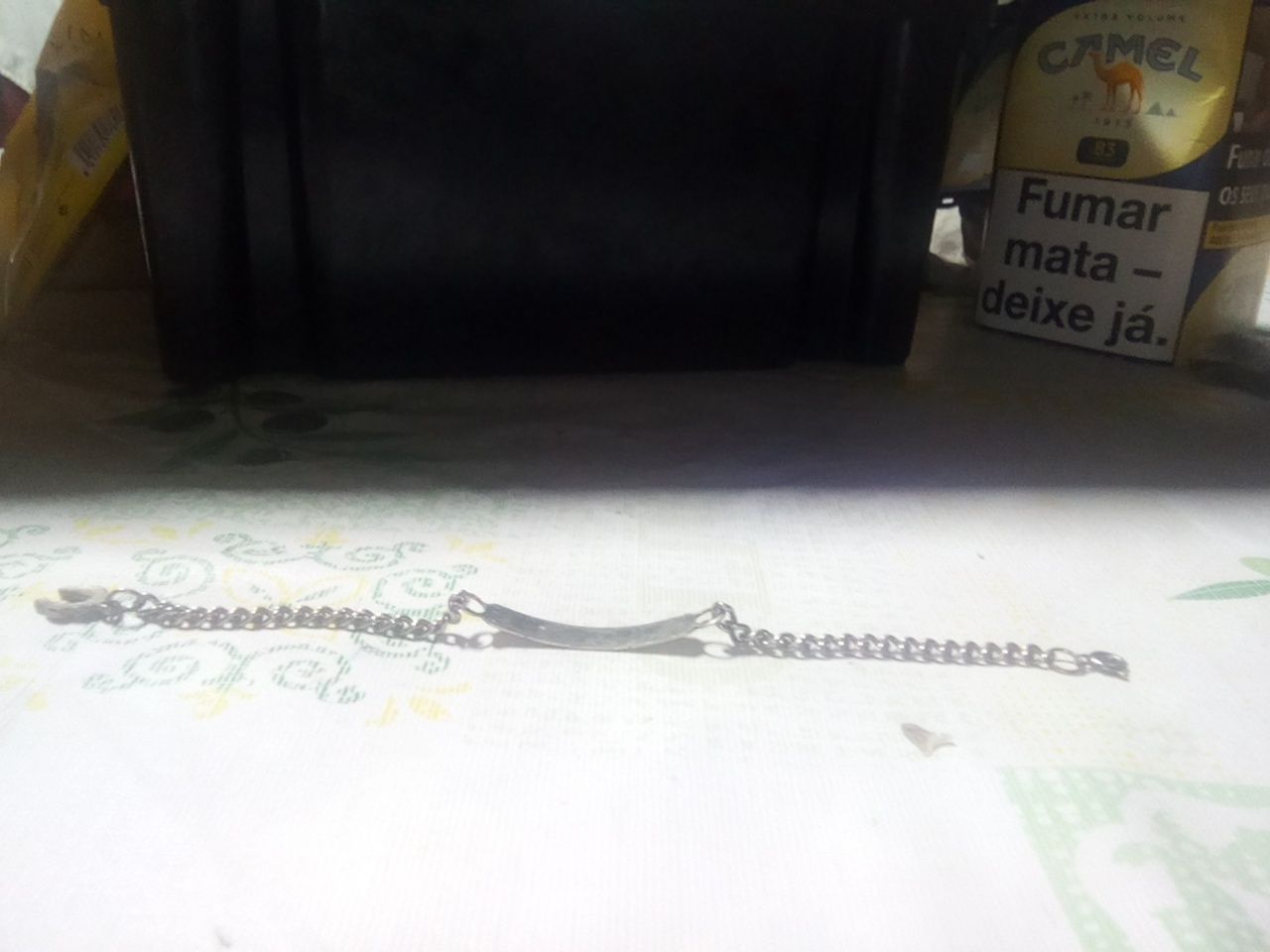 Pulseira de prata antiga para homem