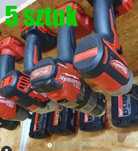 Milwaukee M18 uchwyty 5szt. elektronarzedzia wkretarki czerwone
