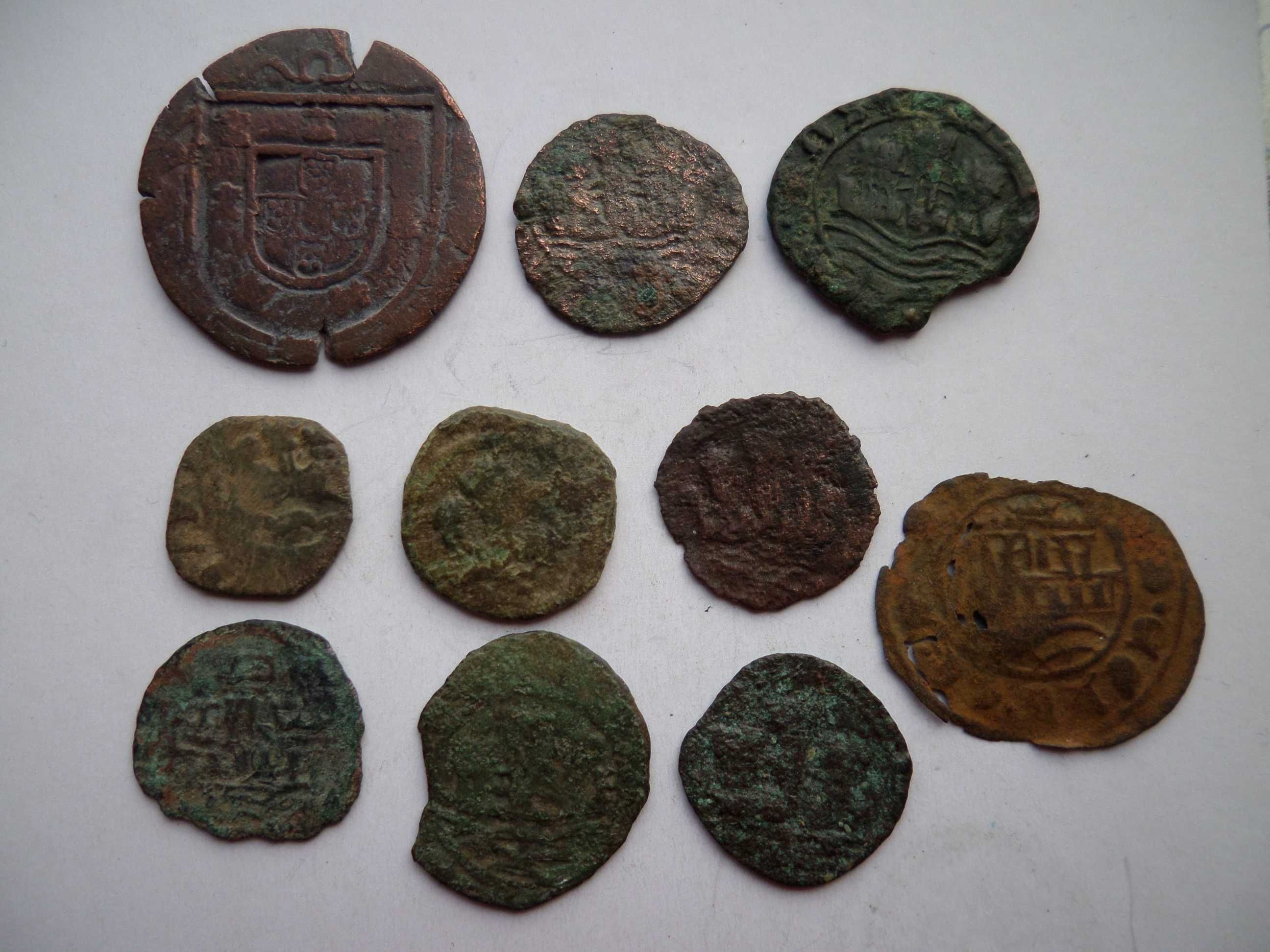 Lote 10 moedas da Monarquia Portuguesa.