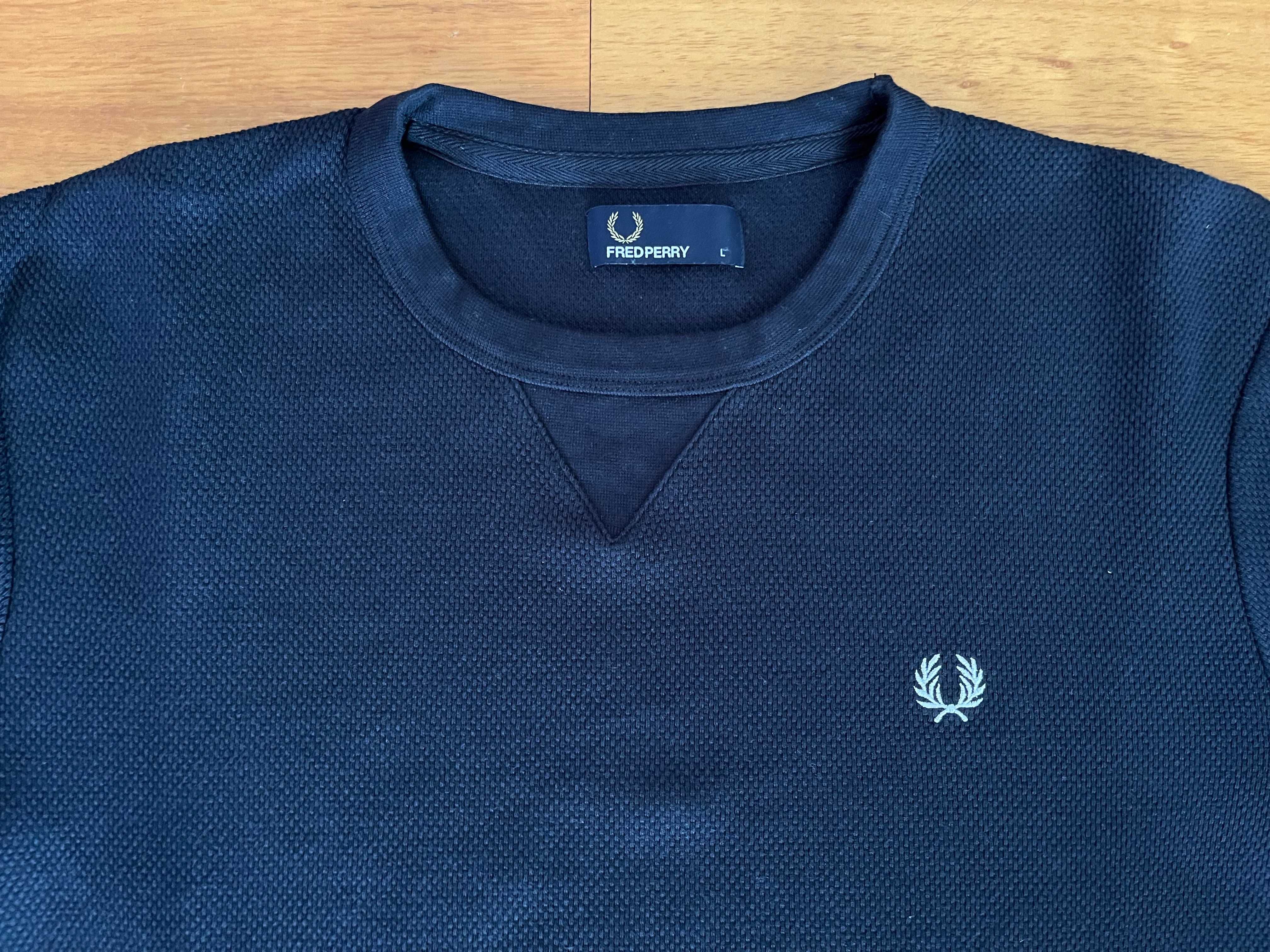 Camisola azul marinho da Fred Perry - Homem - Tamanho L