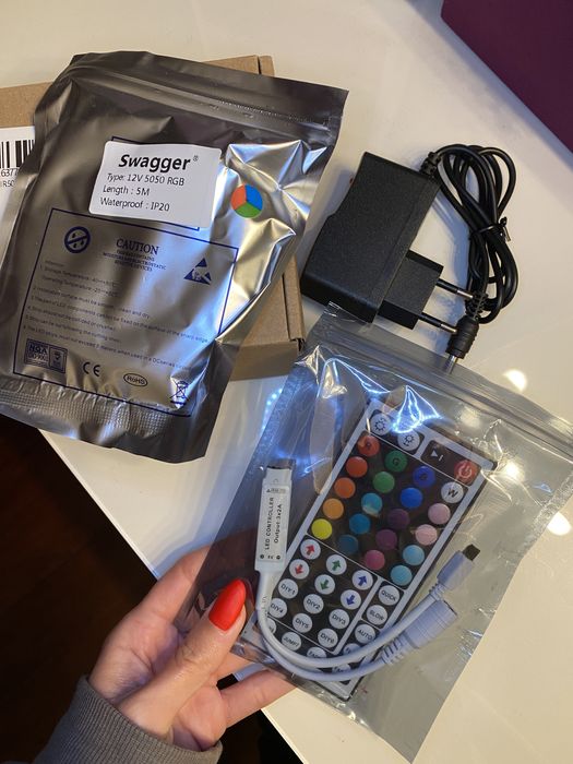 Fita leds 5m com comando