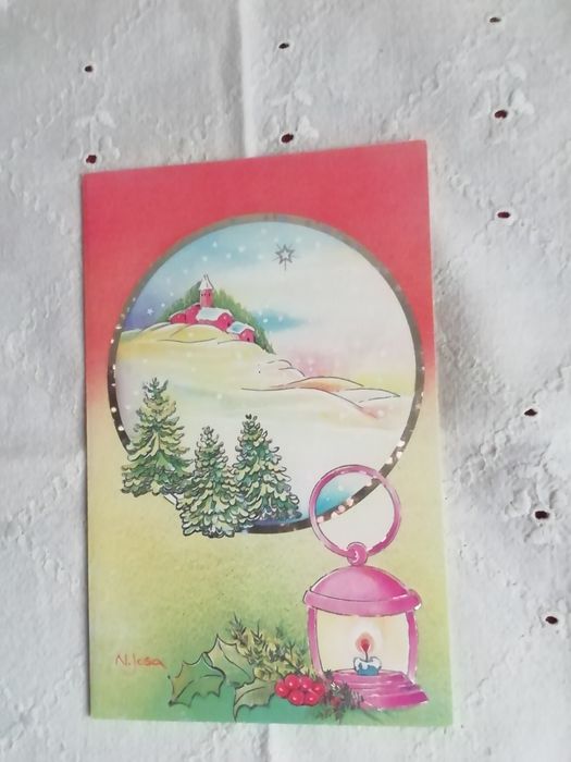 Mini postal de natal, espanhol