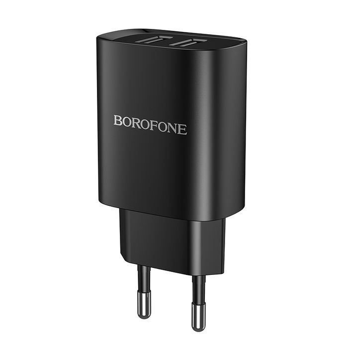 Borofone Ładowarka Sieciowa Bn2 Super - 2Xusb - 2,1A Czarna