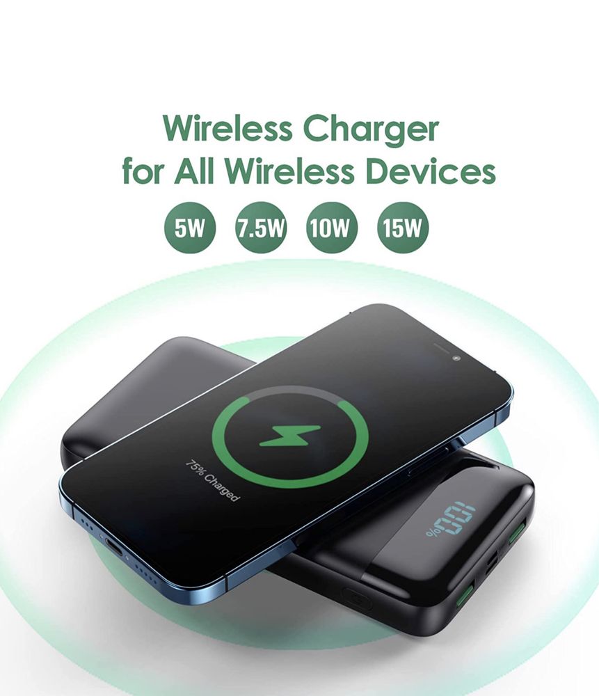 Павер банк Portable Charger 30,800mAh 15W Wireless Charging