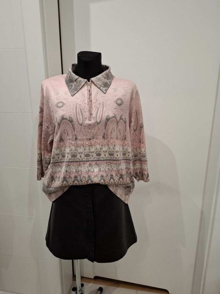 Różowy sweter bluzka Districk L