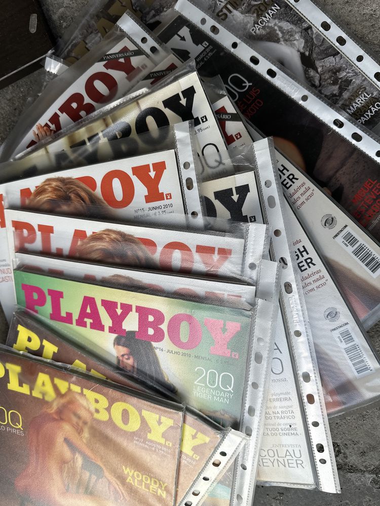 Lote de 37 revistas Playboy e Penthouse inclui os numeros 1