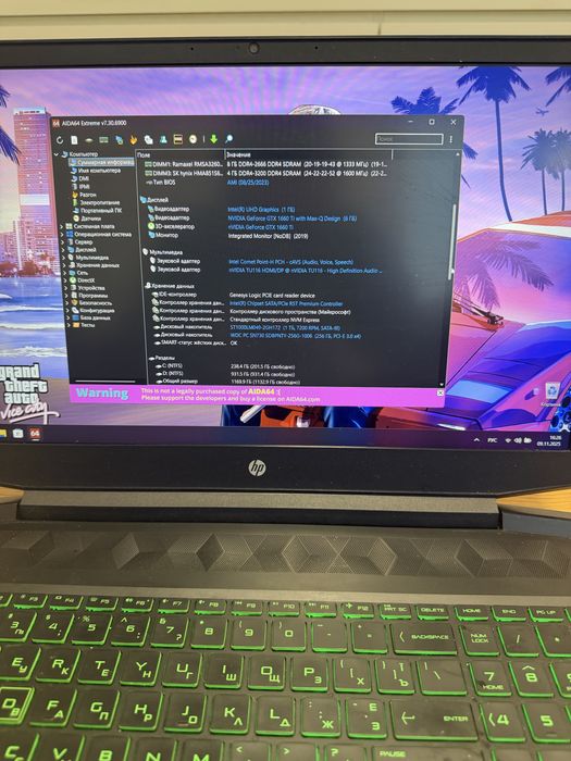 Игровой ноутбук Hp Nvidia 1660ti Intel Core i7-10750H