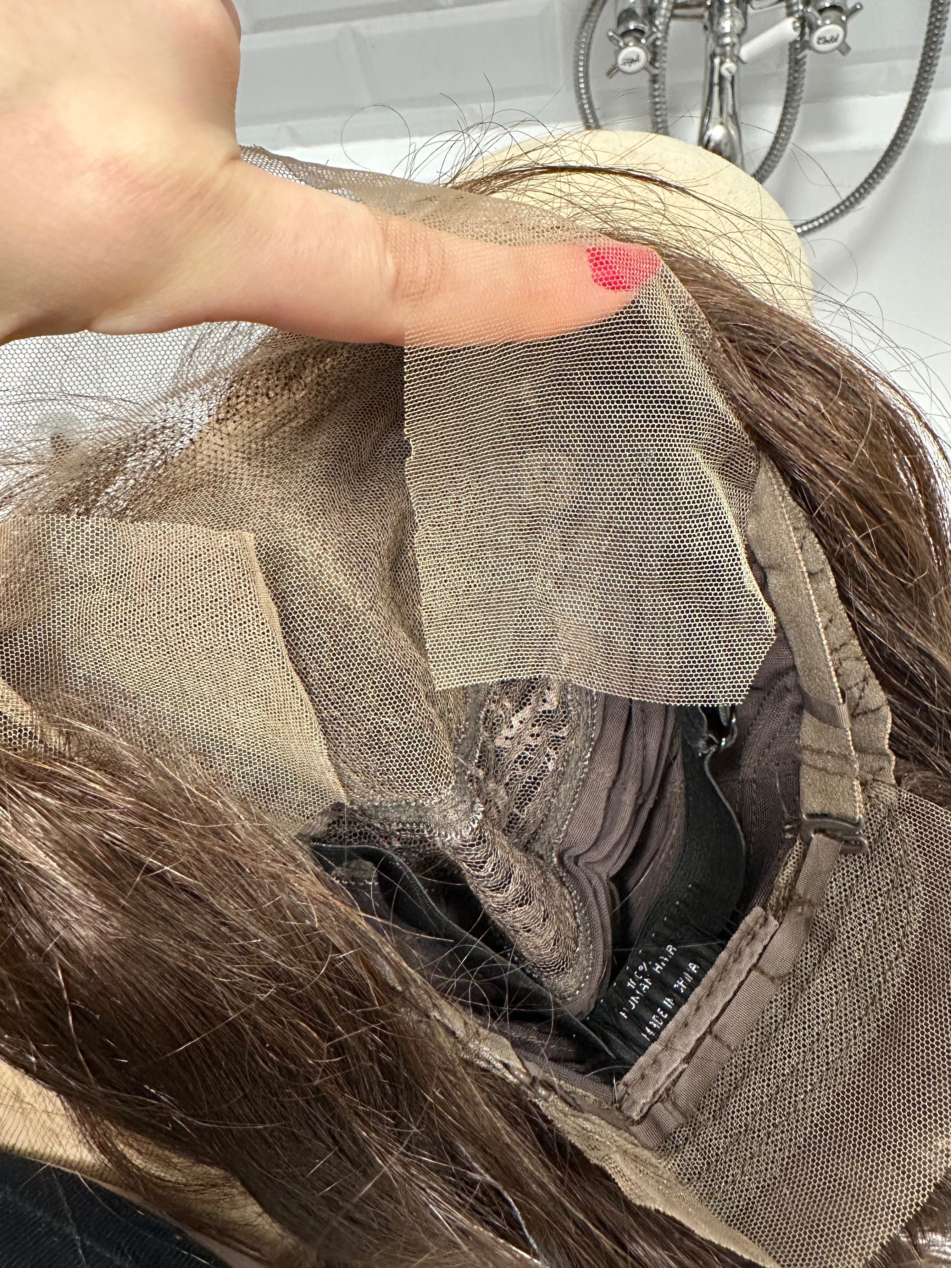 Śliczny long bob włosy naturalne 100% ludzkie czekolady brąz