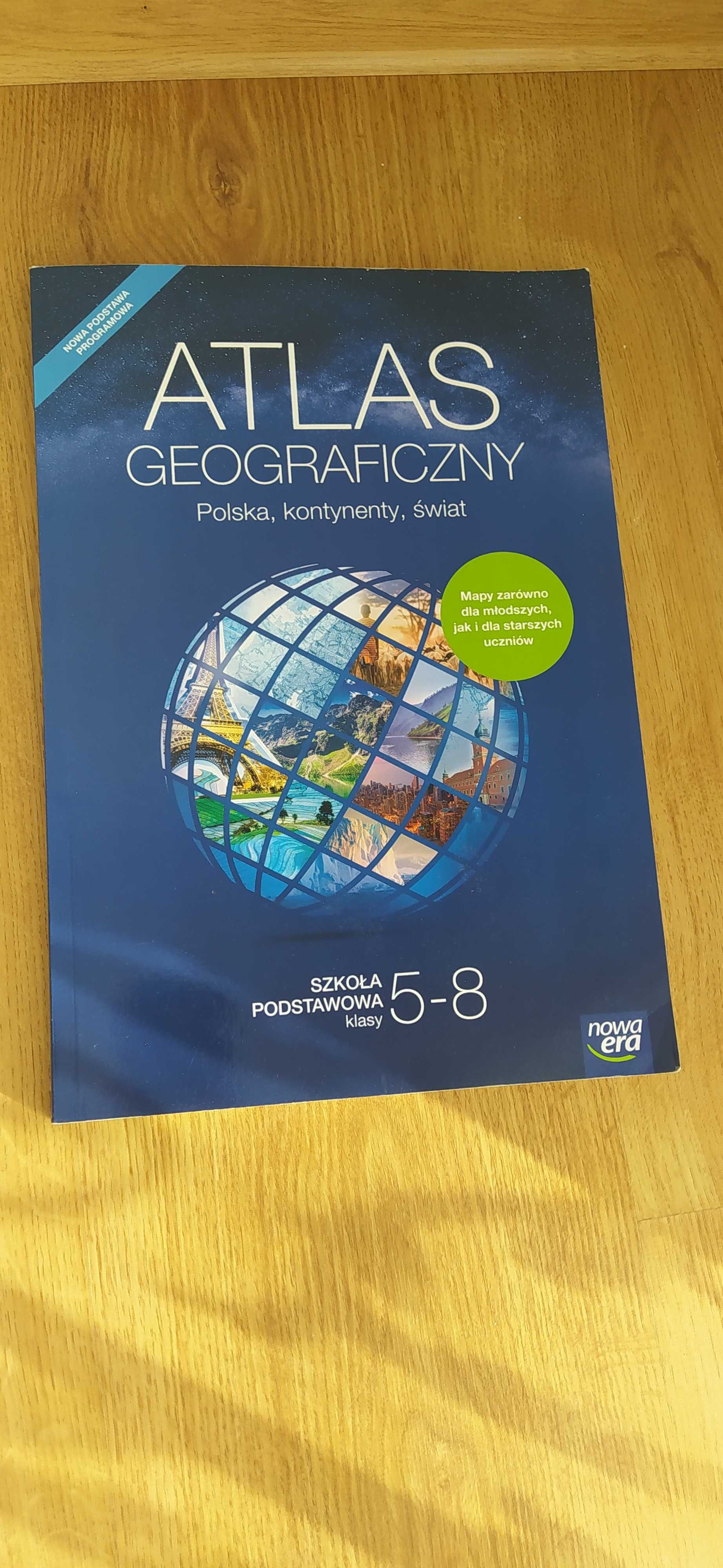 Atlas Geograficzny szkoła podstawowa klasy 5-8 Nowa Era