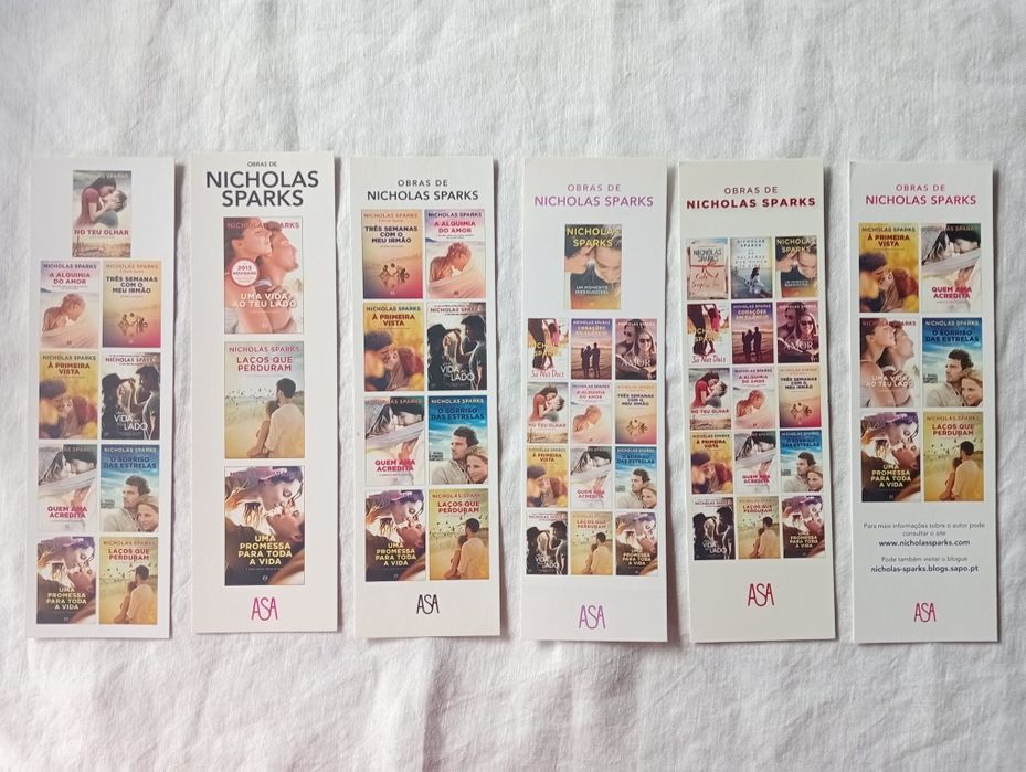 10 Marcadores de Livros Nicholas Sparks