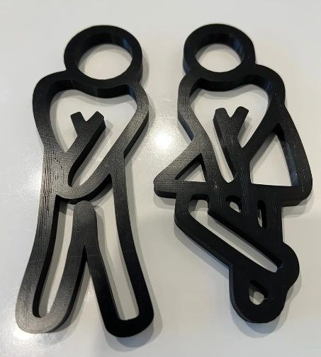 Oznaczenie Znacznik WC Łazienka Druk 3D
