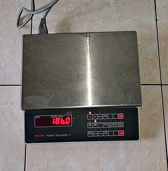 Stara cyfrowa waga z taryfikatorem Ascom Hasler Taxmaster 2