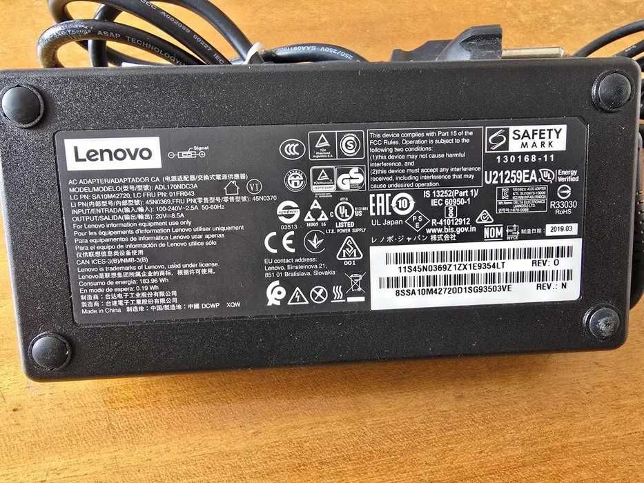 Carregador Lenovo 170 W Novo