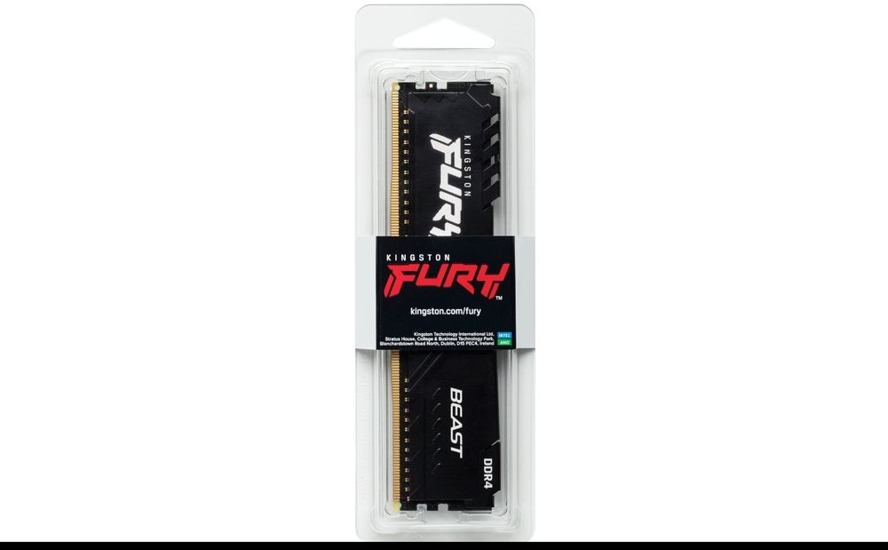 Оперативна памʼять Kingston Fury DDR4-3200 8192 MB PC4-25600 Beast Bla
