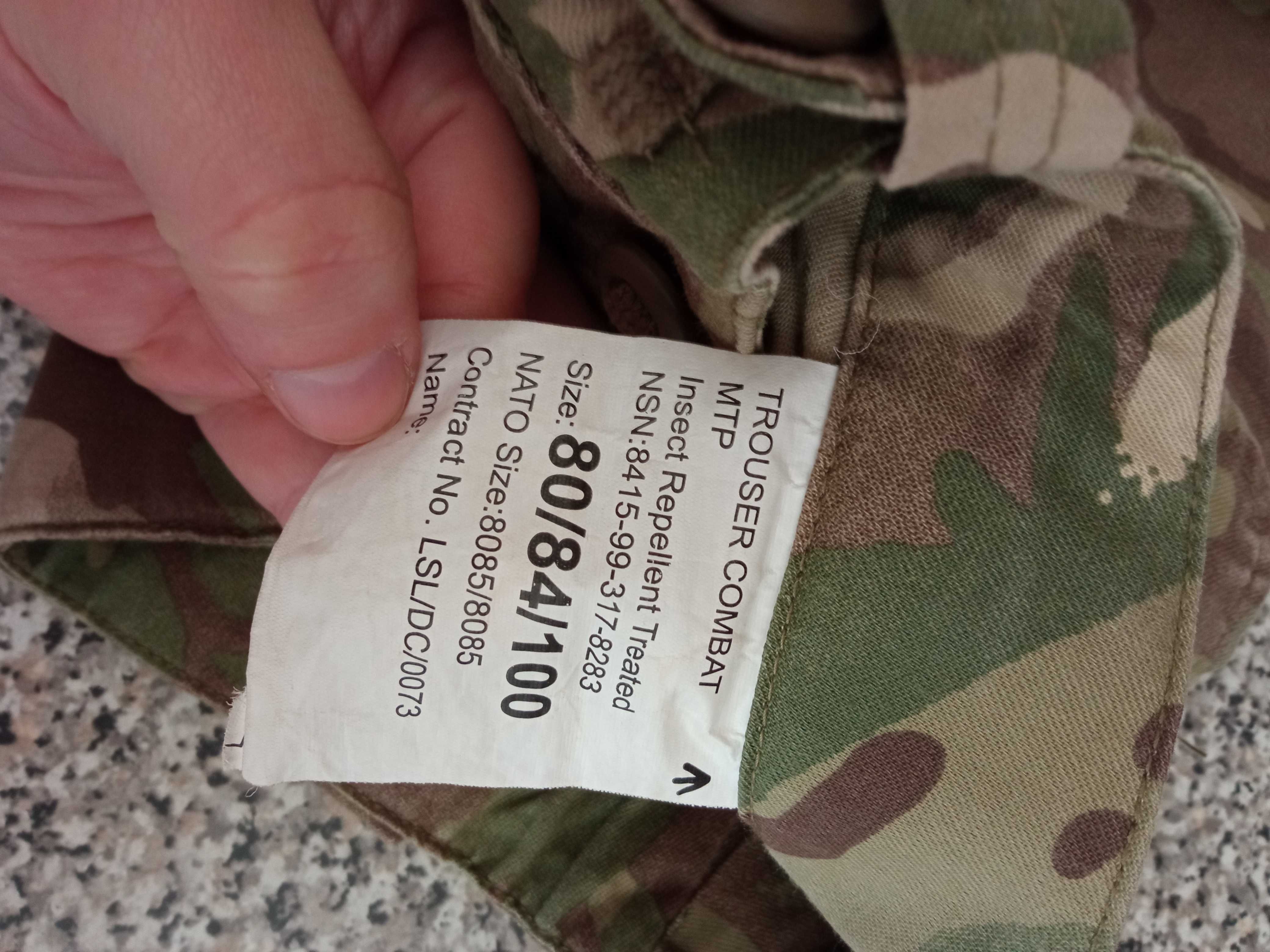 Calças militares camufladas MTP multicam Exército Britânico