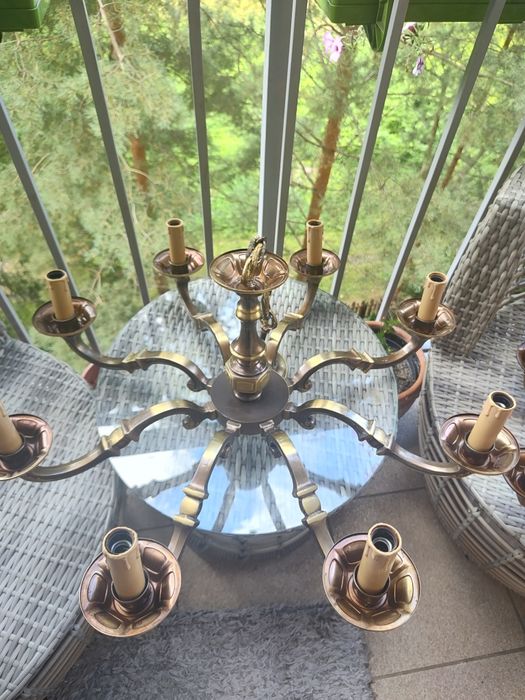 Sprzedam klasyczny mosiężny żyrandol