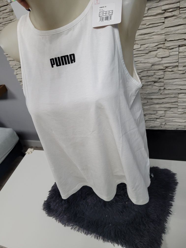 Bluzka top tshirt na ramiączkach biały damski nowy z metką Puma rozm M