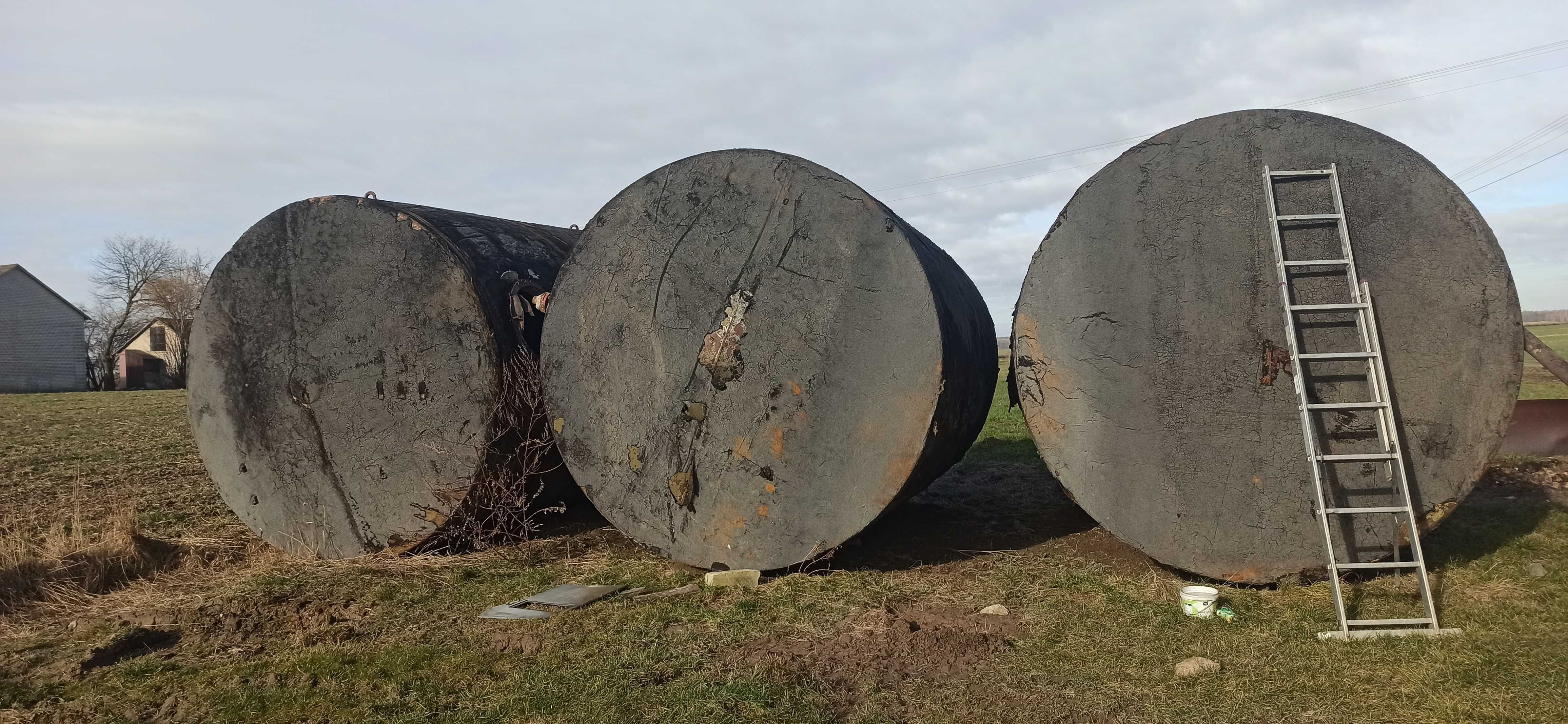 Zbiornik stalowy 25000 l książka UDT, szambo, deszczówka, bufor