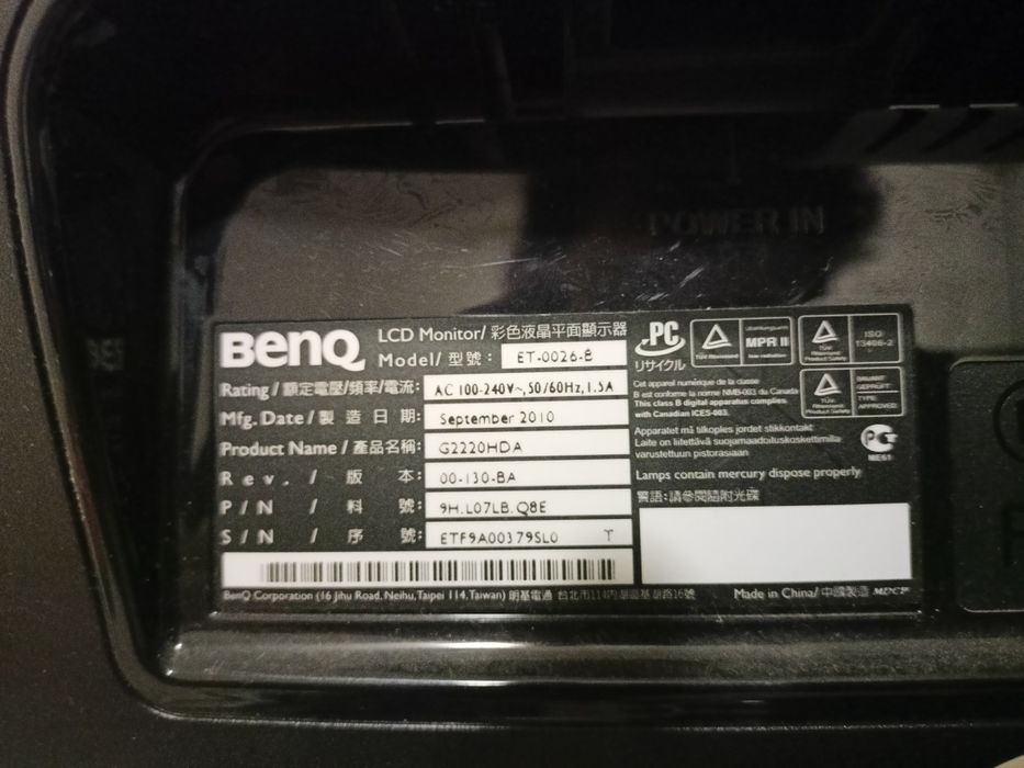 Monitor BenQ 22 cale