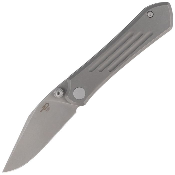 Nóż składany Bestech Icarus Dark Stonewashed Titanium, Dark Bead Blast