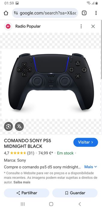 Vendo comando ps5 como novo