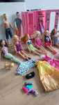 Duży Zestaw 6 Barbie 2 Keny plus szafa
