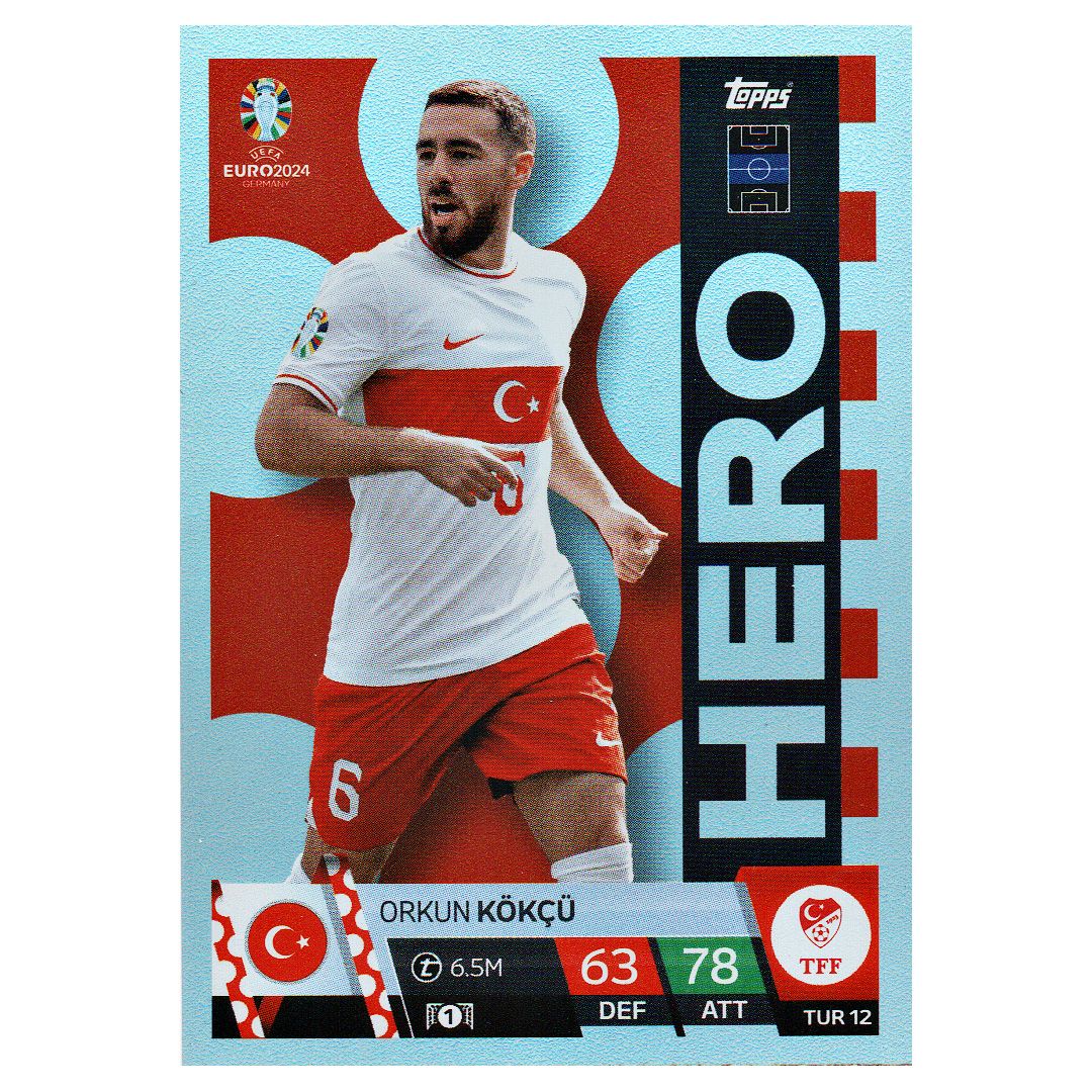 Karta Topps Euro 2024 Orkun Kokcu Tur 12 Hero