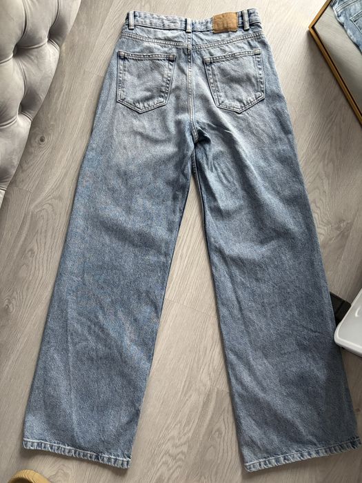 Jeansy dzwony wysoki stan 36