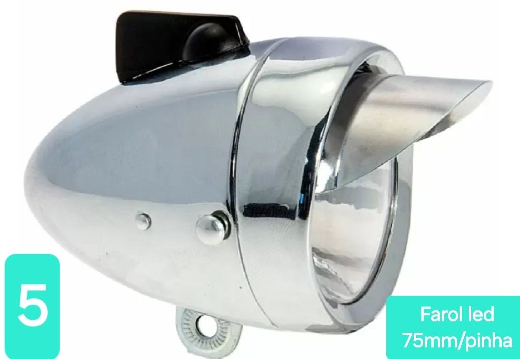 Conjunto de luz de dínamo bicicleta pasteleira/clássica