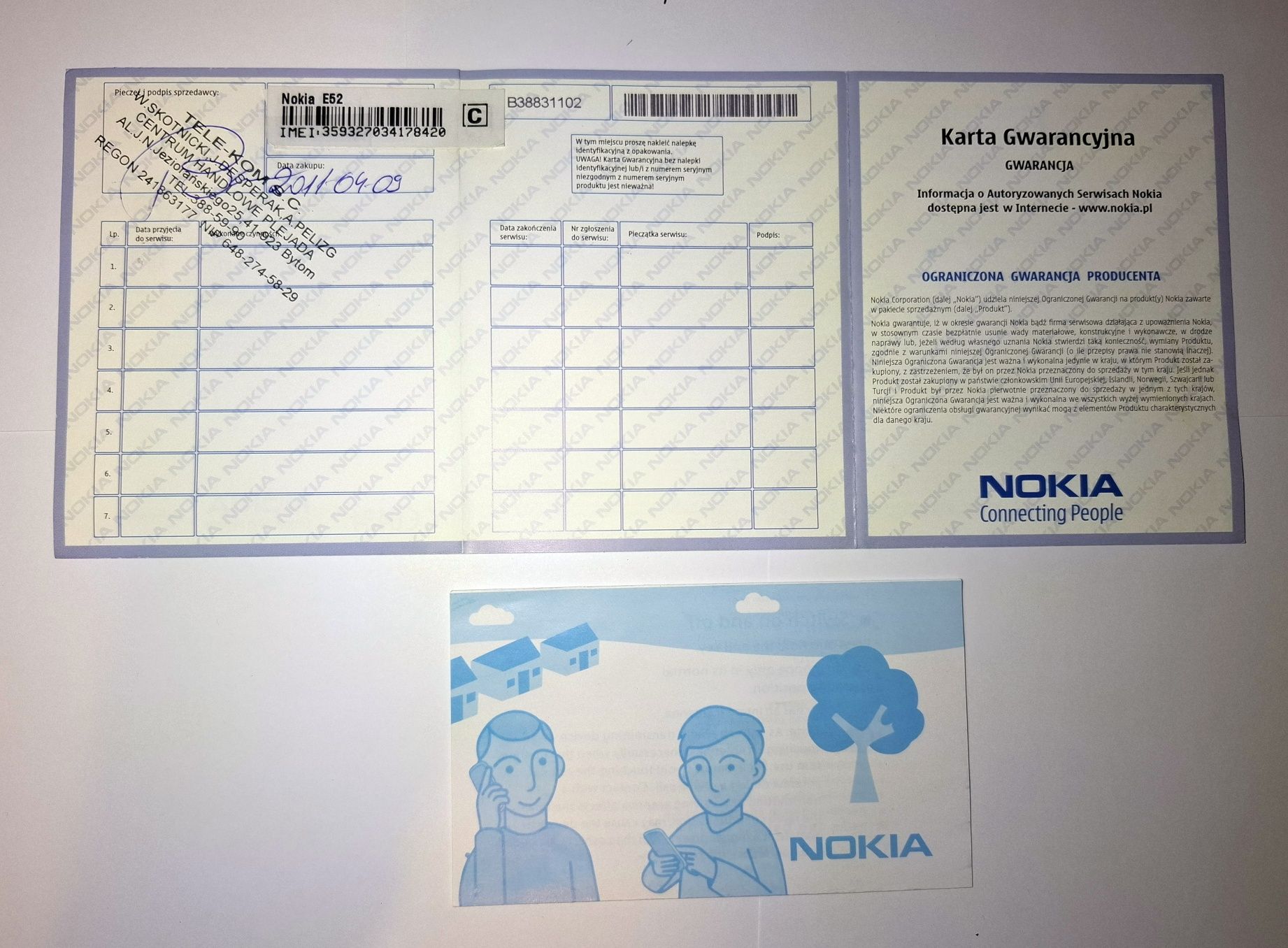 Nokia E52 stan idealny nowa bateria, komplet