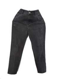 Ciemnoszare grafitowe boyfriend/mom jeans r.38 Reserved