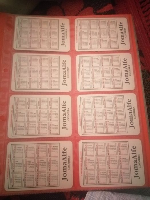 Calendários de bolso (1989) | Motos de competição