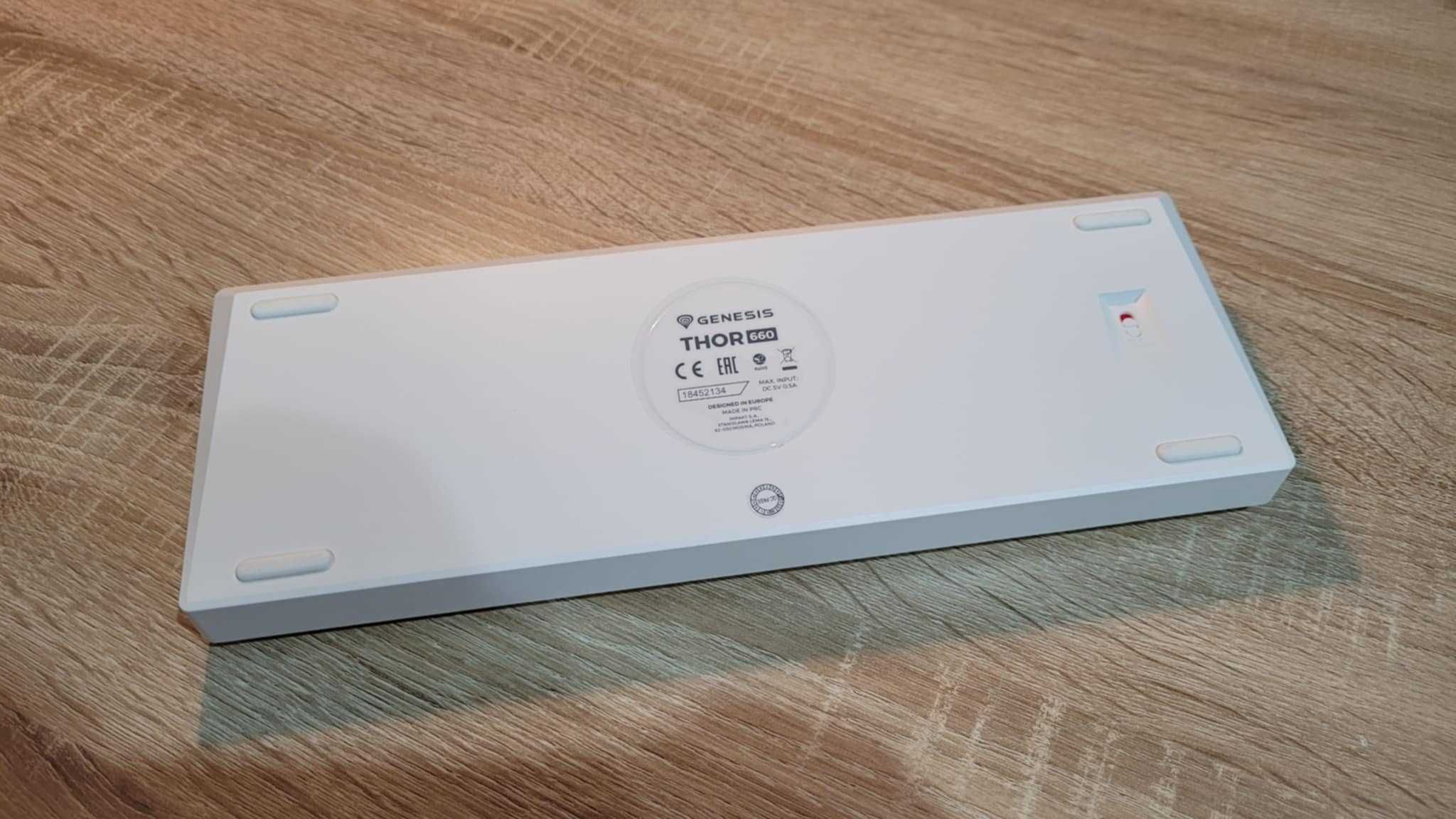 Klawiatura Genesis Thor 660 White – Gateron Red, RGB, 60% – jak nowa