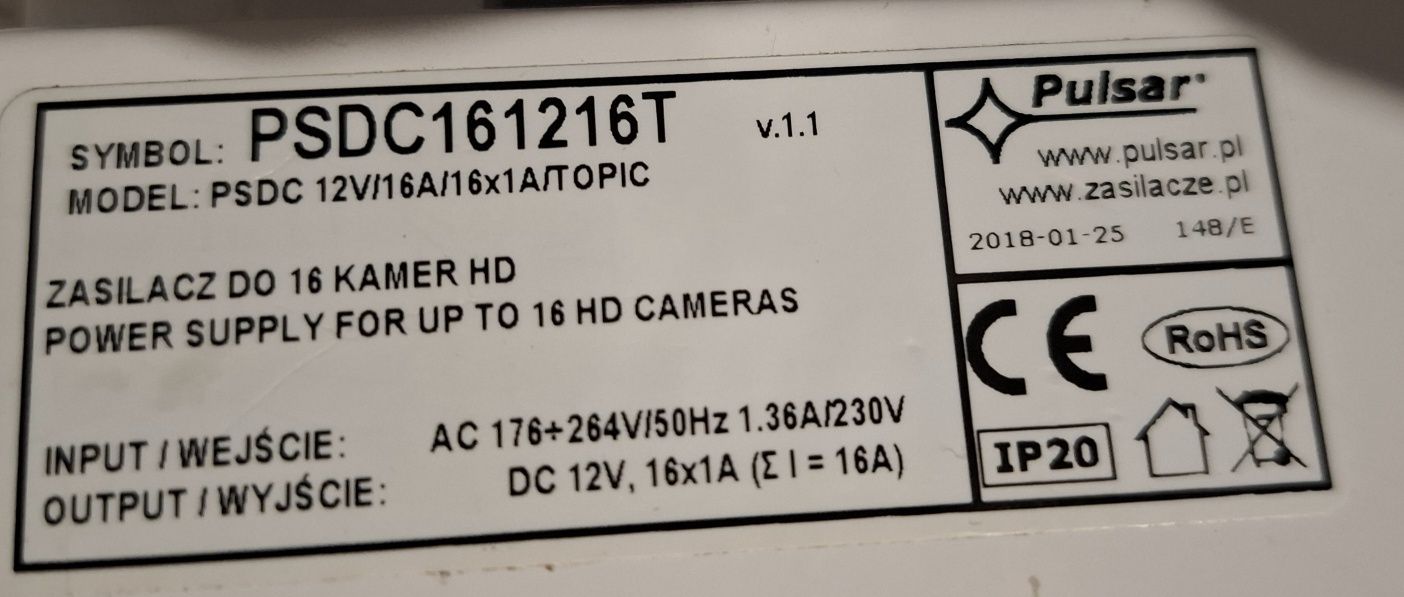 Kamery 2x BCS Line+ zasilacz