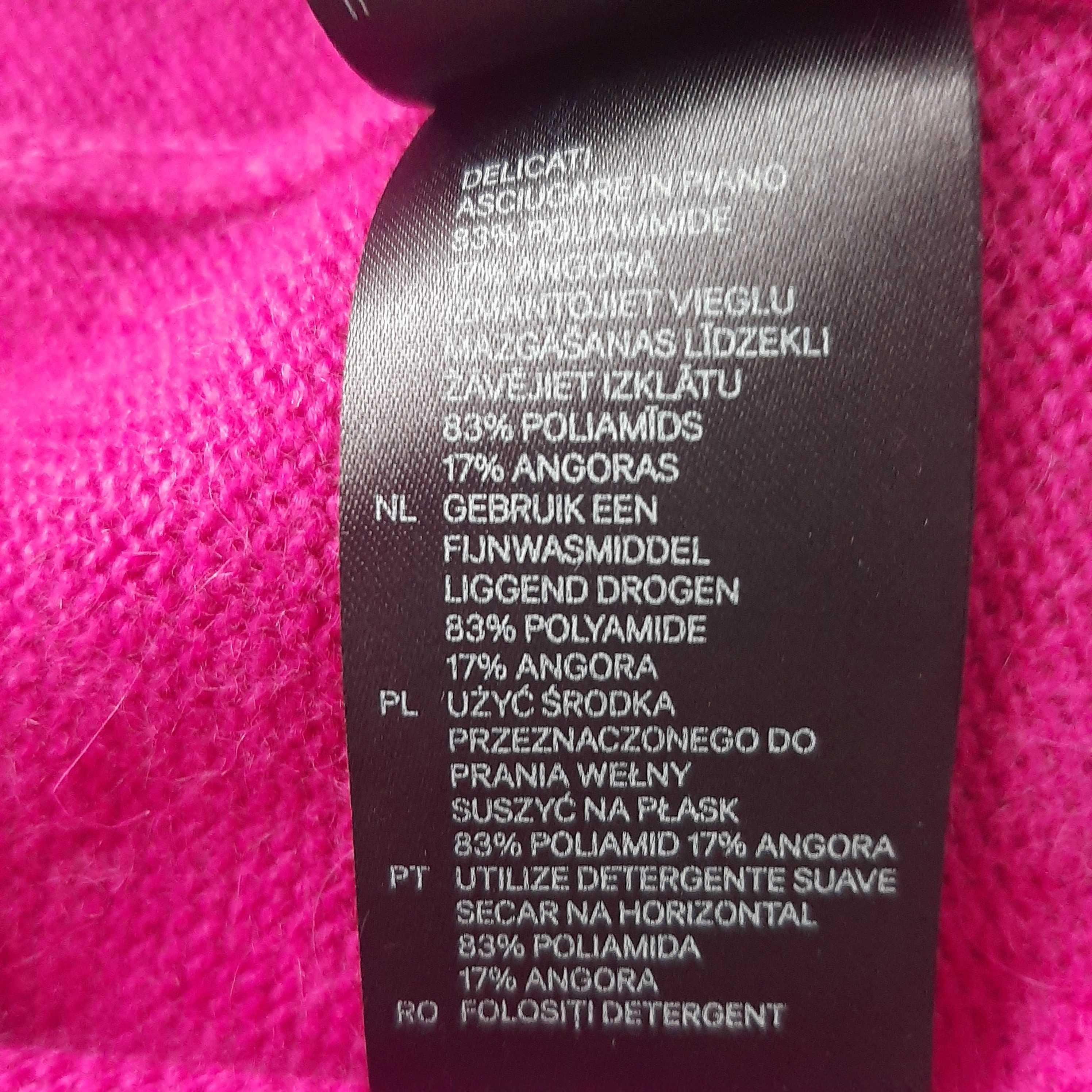sweter fuksja angora must have