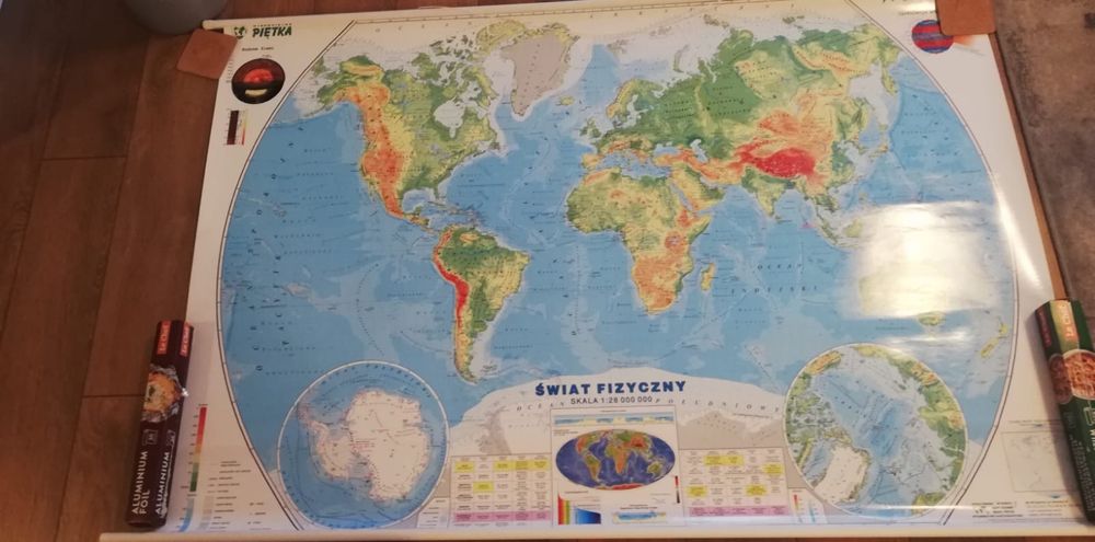 Mapa świata 140x90