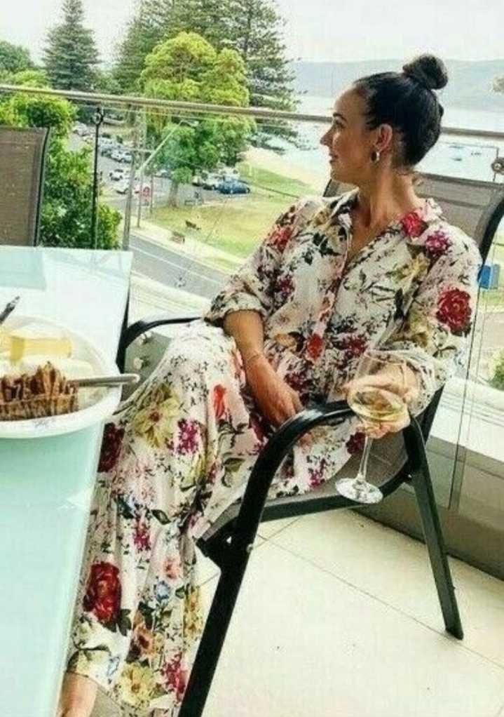 Zara sliczna kwiecista dluga maxi koszulowa sukienka w kwiat M